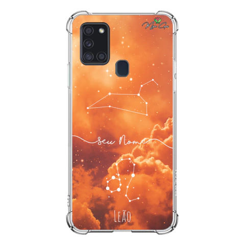 Capa para Galaxy A21s Personalizada Signos Constelação de Leão