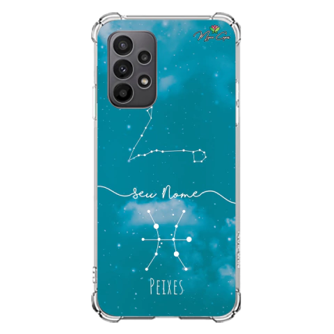 Capa para Galaxy A23 Personalizada Signos Constelação de Peixes