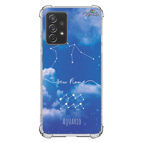 Capa para Galaxy A72 Personalizada Signos Constelação de Aquário
