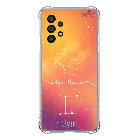 Capa para Galaxy A73 5g Personalizada Signos Constelação de Gêmeos