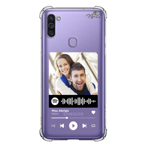 Capa para Galaxy M11 com Foto Momentos Spotify