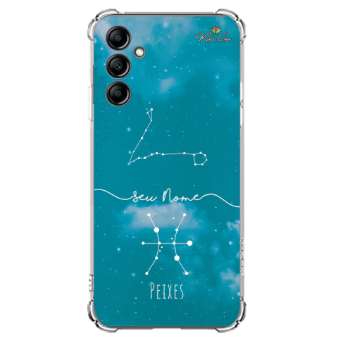 Capa para Galaxy M14 5g Personalizada Signos Constelação de Peixes