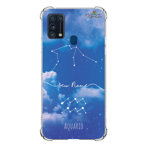 Capa para Galaxy M21s Personalizada Signos Constelação de Aquário