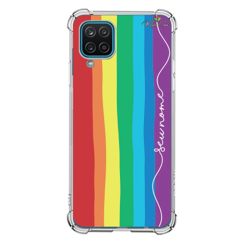 Capa para Galaxy M32 Personalizada Arco-Íris Vertical
