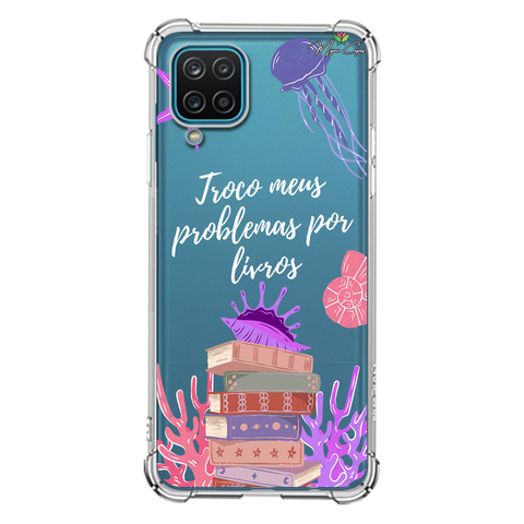 Capa para Galaxy M32 Estampada Sereias Troco Problemas por Livros