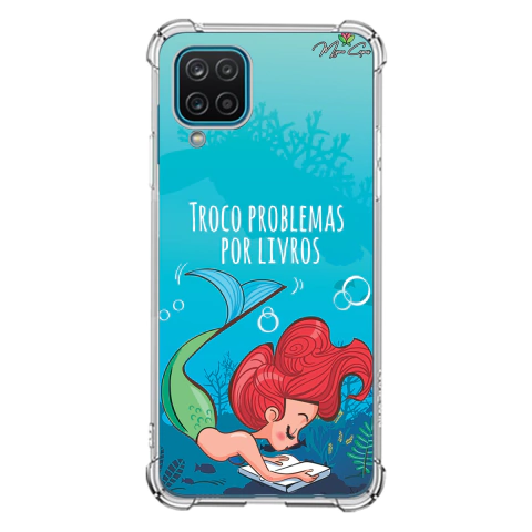 Capa para Galaxy M32 Estampada Sereia Troco Problemas por Livros