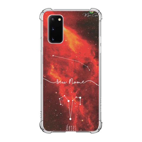 Capa para Galaxy S20 Personalizada Signos Constelação de Áries