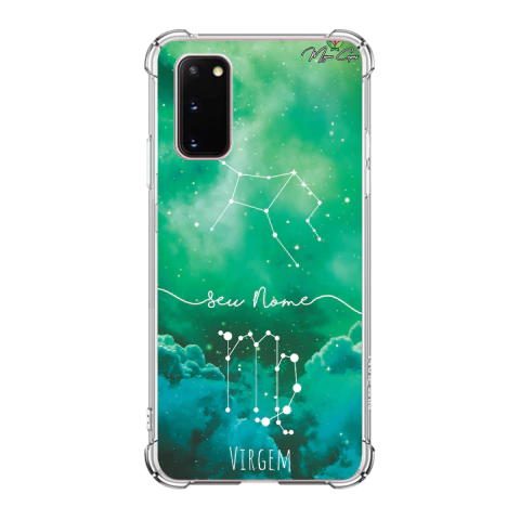 Capa para Galaxy S20 Personalizada Signos Constelação de Virgem