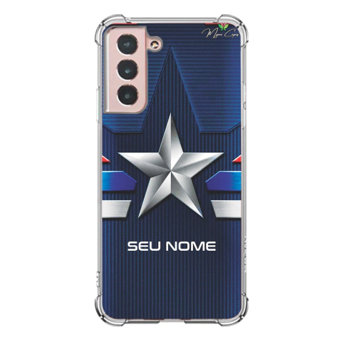 Capa para Galaxy S21 Personalizada Heróis Escudo Estrelado