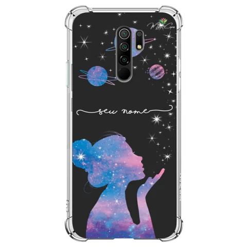 Capa para Xiaomi Redmi 9 Galáxia Menina e as Estrelas