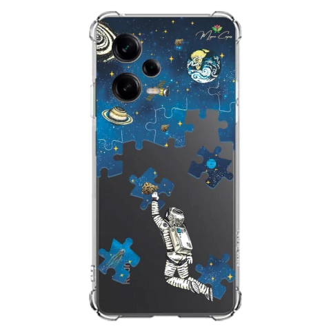 Capa para Xiaomi Redmi Note 12 Pro Plus Galáxia Explorando o Universo Azul
