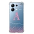 Capa para Redmi Note 13 4g Personalizada Amor Chuva de Corações com Inicial Transparente