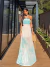 VESTIDO BLOSSOM - Vestido Elegante com Busto Drapeado e Alças Finas
