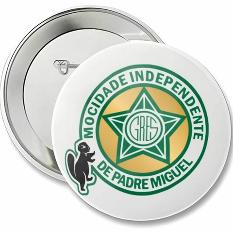 Botton branco escudo Mocidade Independente