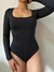 Body Manga Longa Decote Quadrado Forro Duplo - comprar online