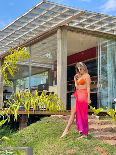 PAREÔ DEGRADÊ PINK COM LARANJA E LAVANDA na internet