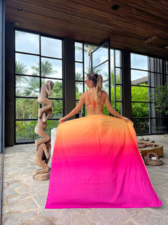 PAREÔ DEGRADÊ PINK COM LARANJA E LAVANDA - comprar online