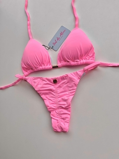 LACINHO FIXO ROSA CHICLETE C/ ALGODÃO DOCE
