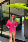 SAÍDA DE PRAIA KIMONO PINK NEON