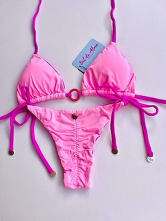 Imagem do LACINHO ARGOLA ROSA CHICLETE C/ PINK