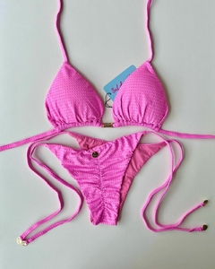 LACINHO ROSA CHICLETE PIQUET - Sal da Alma Biquínis