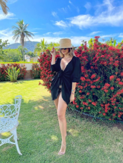 SAÍDA DE PRAIA KIMONO PRETA na internet