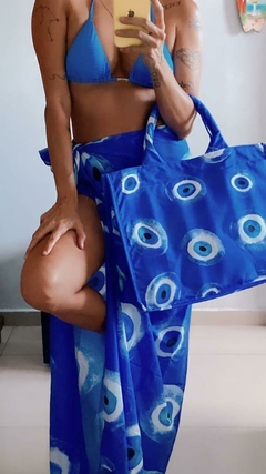 PAREÔ OLHO GREGO AZUL ROYAL - Sal da Alma Biquínis