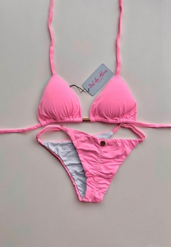 LACINHO FIXO ROSA CHICLETE C/ ALGODÃO DOCE - comprar online