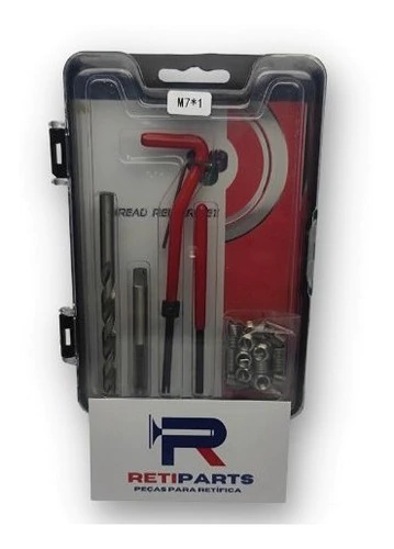 Kit Rosca Postiça Helicoil M7 Completo