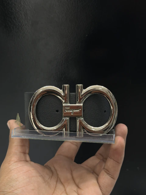 Cinto ferragamo Tm único dupla face prata