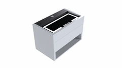 Mesita de luz con touch, reloj , parlantes bluetooth y puerto usb