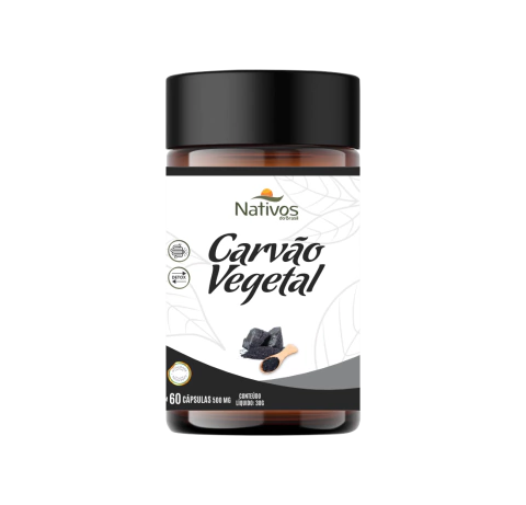 Carvão Vegetal - Nativos do Brasil - 500mg - 60 cápsulas - comprar online