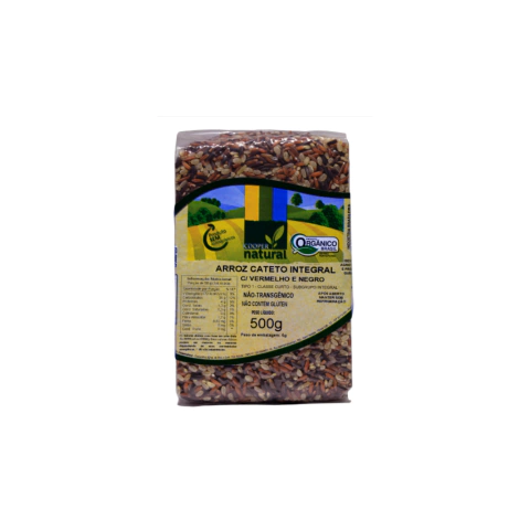 Arroz cateto integral c/vermelho e negro - 500g - Cooper Natural