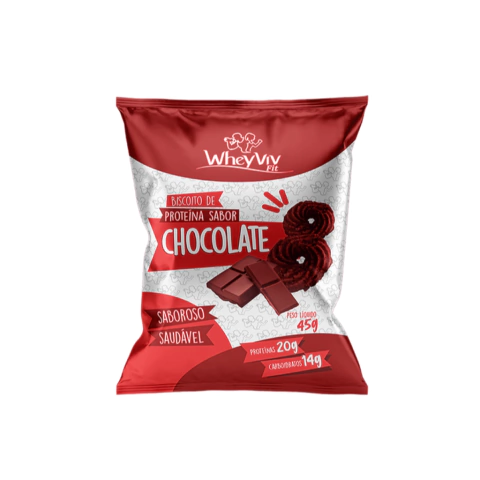 Biscoito de roteína sabor Chocolate 45g - WheyViv