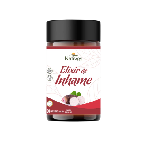 Elixir de inhame - Nativos do Brasil - 500mg - 60 cápsulas - comprar online
