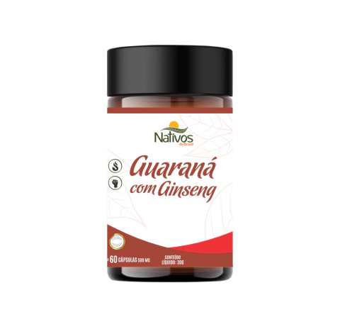 Guaraná com Ginseng - Nativos do Brasil - 60 cápsulas - comprar online