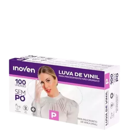 Luva Vinil Inoven Sem Pó Caixa 100un - comprar online