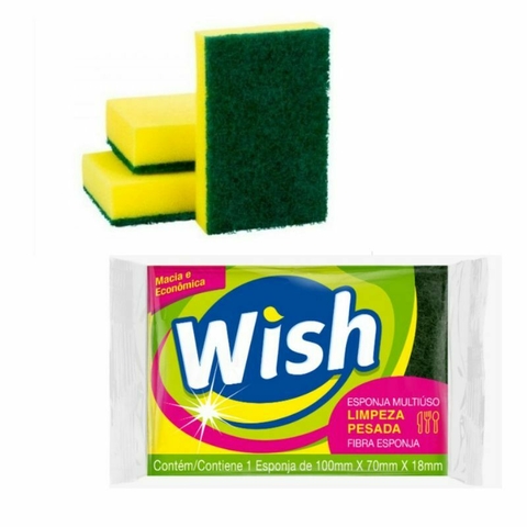 Esponja Dupla Face Wish Unitária