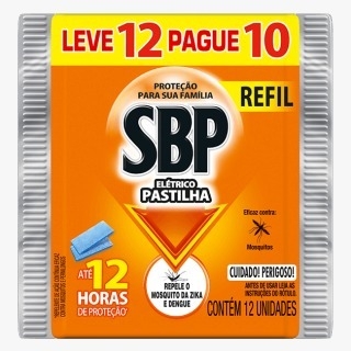 Inseticida SBP Pastilha Tradicional L12 P10 Refil