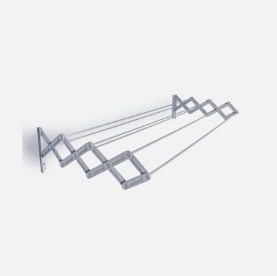 Varal Sanfonado Engedom Alumínio Branco 0,60x0,50x18m