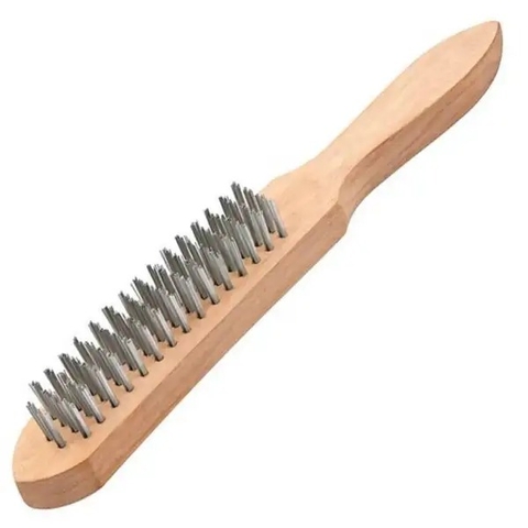 Escova de Aço Com Cabo 4 Fileiras Starfer