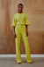 CALÇA ALFAIATARIA CLASSICA BOTAO- AMARELO AURORA