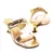 2537008-3 SANDALIA METAL BALA COURO - OURO LIGHT - loja online