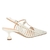 13620004-4 SCARPIN CAGE FLAT SALTO MÉDIO OFF WHITE - comprar online