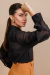 CAMISA VALENTINA - PRETO - Letslo