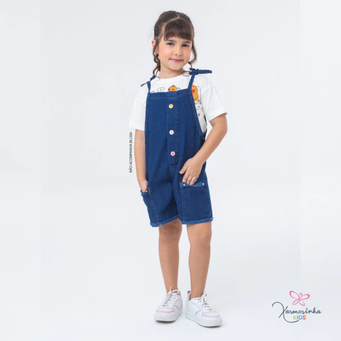 R0300001 Macacão Infantil Jeans