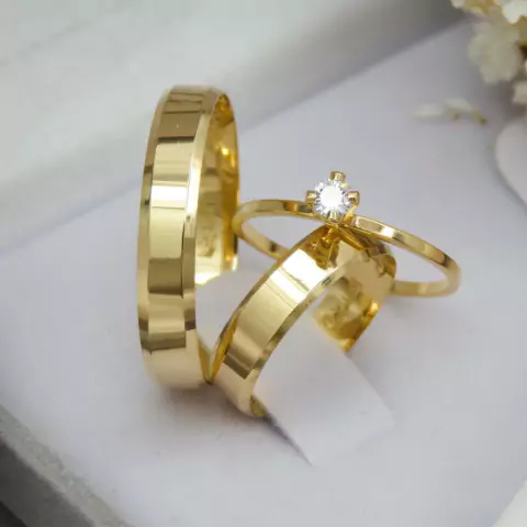 Alianças Gold Star Ouro18k 4mm - comprar online