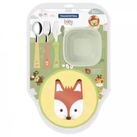 CUBIERTOS TRAMONTINA INFANTIL 23797/908 BABY FRIENDS 5PZAS - comprar online