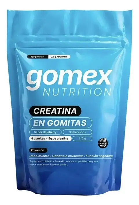 Creatina Monohidratada en gomitas 5gr Gomex X 120 Blueberry