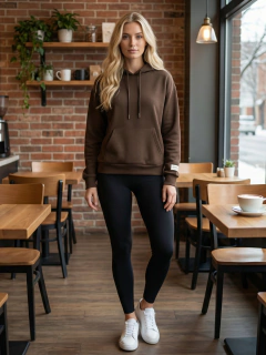 Sudadera Hoodie para Mujer con Capucha y Bolsa Frontal | Tela Stretch Suave y Cómoda | Casual para Diario